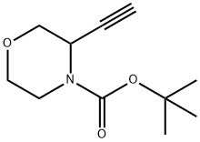 3-乙炔吗啉-4-羧酸叔丁酯, 833474-07-0, 结构式