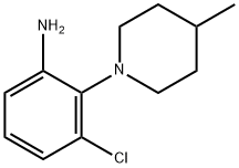 3-氯-2-(4-甲基-哌啶-1-基)-苯胺, 842965-35-9, 结构式