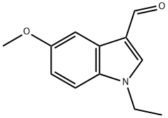 1-乙基-5-甲氧基-1H-吲哚-3-甲醛, 842975-56-8, 结构式