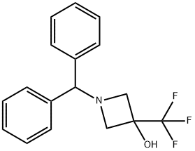 1-二苯甲基-3-羟基-3-三氟甲基氮杂环丁烷, 848192-92-7, 结构式