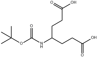 4-(N-Boc-amino)-1,6-heptanedioic acid, 848242-88-6, 结构式