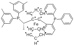 (S)-1-{(SP)-2-[2-(二苯基膦)苯基]二茂铁基}乙基二(3,5-二甲苯基)膦, 849925-21-9, 结构式