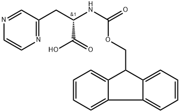Pyrazinepropanoic acid, α-[[(9H-fluoren-9-ylmethoxy)carbonyl]amino]-, (αS)- (9CI), 850013-92-2, 结构式