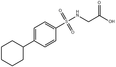 2-(4-环己基苯磺酰氨基)乙酸, 857041-77-1, 结构式
