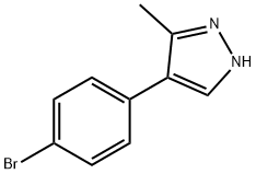4-(4-溴苯基)-3-甲基-1H-吡唑, 857531-32-9, 结构式