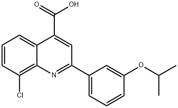 8-氯-2-(3-异丙氧基苯基)喹啉-4-羧酸, 862713-33-5, 结构式