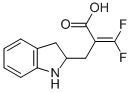 3,3-二氟-2-(2-吲哚甲基)丙烯酸, 870703-88-1, 结构式