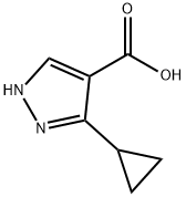 3-环丙基吡唑-4-羧酸, 870704-26-0, 结构式