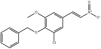 反式-4-苄氧基-3-氯-5-甲氧基-Β-硝基苯乙烯, 871126-34-0, 结构式