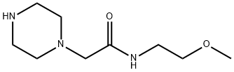 N-(2-甲氧基乙基)-2-哌嗪-1-基-乙酰胺, 871217-34-4, 结构式