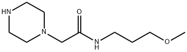 N-(3-甲氧基丙基)-2-哌嗪-1-基-乙酰胺, 871217-92-4, 结构式