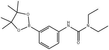1,1-二乙基-3-(3-(4,4,5,5-四甲基-1,3,2-二硼戊环-2-基)苯基)脲, 874298-99-4, 结构式