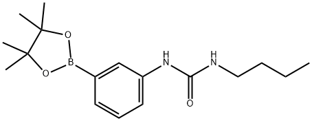 1-丁基-3-(3-(4,4,5,5-四甲基-1,3,2-二氧杂戊硼烷-2-基)苯基)脲, 874299-07-7, 结构式