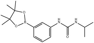 1-异丙基-3-(3-(4,4,5,5-四甲基-1,3,2-二氧硼杂环戊烷-2-基)苯基)脲, 874299-06-6, 结构式