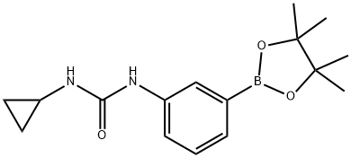 1-环丙基-3-(3-(4,4,5,5-四甲基-1,3,2-二硼戊环-2-基)苯基)脲, 874299-10-2, 结构式