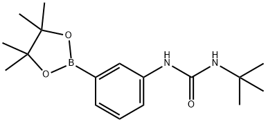 1-(叔丁基)-3-(3-(4,4,5,5-四甲基-1,3,2-二氧硼杂环戊烷-2-基)苯基)脲, 874299-09-9, 结构式