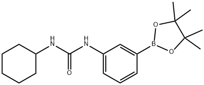 1-环己基-3-(3-(4,4,5,5-四甲基-1,3,2-二氧硼杂环戊烷-2-基)苯基)脲, 874299-12-4, 结构式