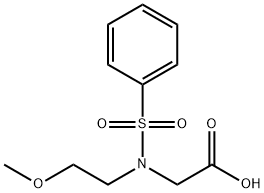 N-(2-甲氧基乙基)-N-(苯磺酰基)甘氨酸, 875440-08-7, 结构式