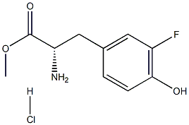 (S)-2-氨基-3-(3-氟-4-羟基苯基)丙酸甲酯盐酸盐, 875574-10-0, 结构式