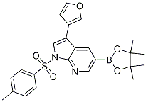 1H-吡咯并[2,3-B]吡啶,3-(3-呋喃基)-1-[(4-甲基苯基)磺酰基]-5-(4,4,5,5-四甲基-1,3,2-二氧杂环戊硼烷-2-基)-, 875639-27-3, 结构式