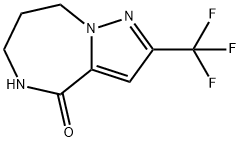 2-(TRIFLUOROMETHYL)-5,6,7,8-TETRAHYDROPYRAZOLO[1,5-A][1,4]DIAZEPIN-4-ONE, 877402-85-2, 结构式