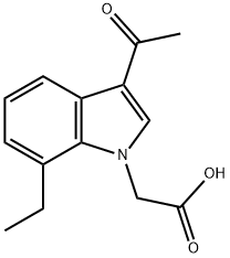 2-(3-乙酰基-7-乙基-1H-吲哚-1-基)乙酸, 878681-51-7, 结构式