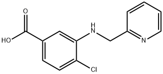 4-氯-3-((吡啶-2-基甲基)氨基)苯甲酸, 878714-48-8, 结构式