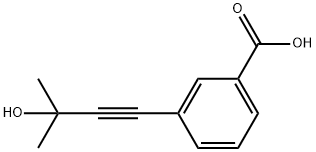 3-(3-羟基-3-甲基丁-1-炔-1-基)苯甲酸, 878742-28-0, 结构式