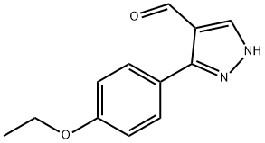 3-(4-乙氧基-苯基)-1H-吡唑-4-甲醛, 879996-58-4, 结构式