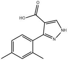 3-(2,4-二甲基苯基)-2H-吡唑-4-羧酸, 879996-75-5, 结构式