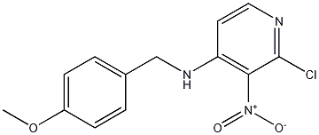 2-氯-N-(4-甲氧基苄基)-3-硝基吡啶-4-胺, 881844-09-3, 结构式