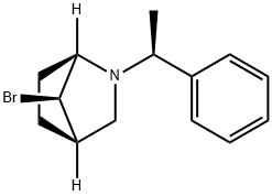 (1R,4R,7R)-7-bromo-2-((S)-1-phenylethyl)-2-azabicyclo[2.2.1]heptane(WXC08750), 881844-56-0, 结构式