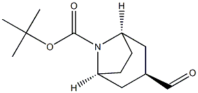 TERT-BUTYL (1R,3S,5S)-3-FORMYL-8-AZABICYCLO[3.2.1]OCTANE-8-CARBOXYLATE, 882036-78-4, 结构式