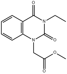 2-(3-乙基-2,4-二氧代-3,4-二氢喹唑啉-1(2H)-基)乙酸甲酯, 882070-64-6, 结构式