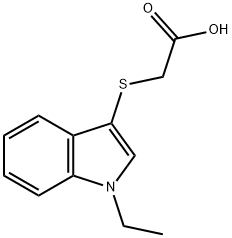 2-((1-乙基-1H-吲哚-3-基)硫代)乙酸, 883539-49-9, 结构式