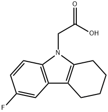 2-(6-氟-1,2,3,4-四氢-9H-咔唑-9-基)乙酸, 883541-86-4, 结构式