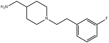 (1-(3-氟苯乙基)哌啶-4-基)甲胺, 883542-85-6, 结构式