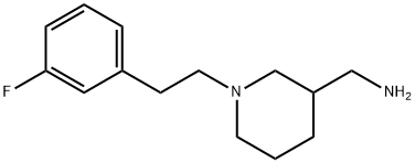 (1-(3-氟苯乙基)哌啶-3-基)甲胺, 883542-80-1, 结构式