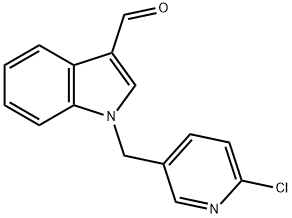 1-((6-氯吡啶-3-基)甲基)-1H-吲哚-3-甲醛, 886361-80-4, 结构式