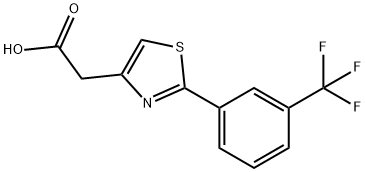 2-{2-[3-(三氟甲基)苯基]-1,3-噻唑-4-基}乙酸, 886361-94-0, 结构式