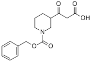 BETA-氧代-1-[(苯基甲氧基)羰基]-3-哌啶丙酸, 886362-40-9, 结构式