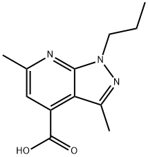 3,6-二甲基-1-丙基-1H-吡唑并[3,4-B]吡啶-4-羧酸, 886503-39-5, 结构式