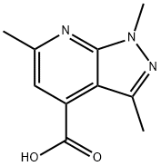 1,3,6-三甲基-4-吡唑并[5,4-B]吡啶羧酸, 886503-44-2, 结构式