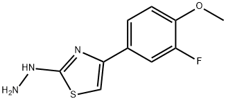 4-(3-氟-4-甲氧基苯基)-2-肼-2,3-二氢噻唑, 886504-35-4, 结构式