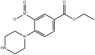 3-硝基-4-哌嗪-1-基-苯甲酸乙酯, 886631-29-4, 结构式