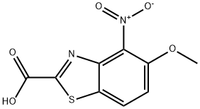 5-甲氧基-4-硝基-2-苯并噻唑羧酸, 886745-59-1, 结构式