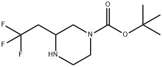 3-(2,2,2-三氟-乙基)-哌嗪-1-羧酸叔丁酯, 886766-19-4, 结构式