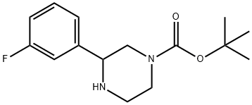 3-(3-氟苯基)哌嗪-1-羧酸叔丁酯, 886767-17-5, 结构式