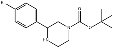 3-(4-溴苯基)哌嗪-1-羧酸叔丁酯, 886767-69-7, 结构式