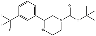 3-(3-(三氟甲基)苯基)哌嗪-1-羧酸叔丁酯, 886767-85-7, 结构式